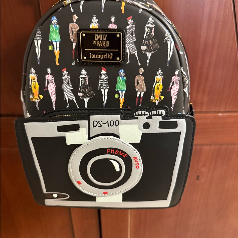 Loungefly 'Emily in Paris' Camera Mini Backpack - Black